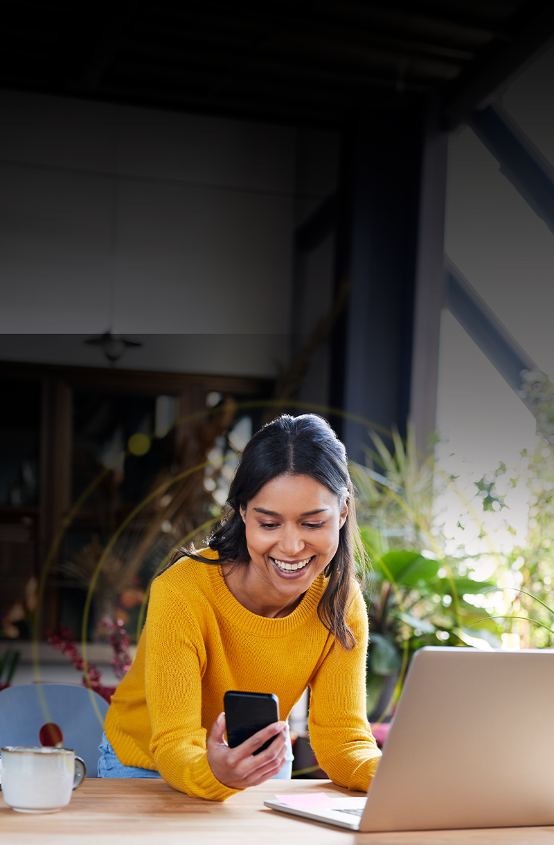 Woman working on computer